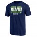 Seattle Seahawks College Navy Vintage Tri-Blend T-Shirt