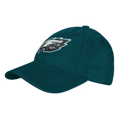Подростковая Girls Philadelphia Eagles Outerstuff Midnight Green Gridiron Adjustable Hat