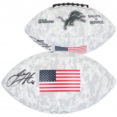 Jared Goff Detroit Lions Autographed Fanatics Authentic Wilson 2024 Salute to Service Football