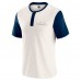 Футболка Dallas Cowboys Darius Rucker Collection by Fanatics Cream Henley Colorblock Slub Pocket