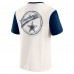 Футболка Dallas Cowboys Darius Rucker Collection by Fanatics Cream Henley Colorblock Slub Pocket