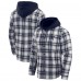 Dallas Cowboys Darius Rucker Collection by Fanatics Navy Plaid Flannel Quilted Full-Snap Hooded Shacket
