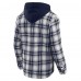 Dallas Cowboys Darius Rucker Collection by Fanatics Navy Plaid Flannel Quilted Full-Snap Hooded Shacket