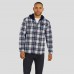 Dallas Cowboys Darius Rucker Collection by Fanatics Navy Plaid Flannel Quilted Full-Snap Hooded Shacket
