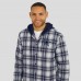 Dallas Cowboys Darius Rucker Collection by Fanatics Navy Plaid Flannel Quilted Full-Snap Hooded Shacket