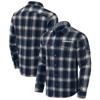 Рубашка Dallas Cowboys Darius Rucker Collection by Fanatics Navy Flannel Plaid