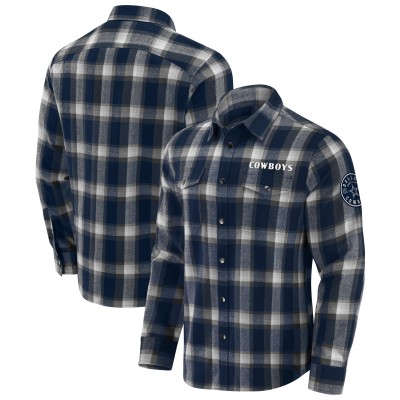 Рубашка Dallas Cowboys Darius Rucker Collection by Fanatics Navy Flannel Plaid