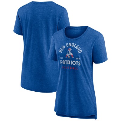 Женская New England Patriots Royal Vintage Arch Tri-Blend T-Shirt
