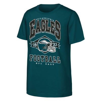 Подростковая Philadelphia Eagles Outerstuff Midnight Green Kick Off T-Shirt