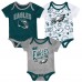 Малышам Philadelphia Eagles Outerstuff All Day Play Three-Piece Bodysuit Set