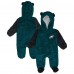 Newborn & Малышам Philadelphia Eagles Outerstuff Green Stay Napping Fleece Bunting Full-Zip Sleeper