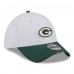 Бейсболка Green Bay Packers New Era White/Green 2025 NFL Training Camp 39THIRTY