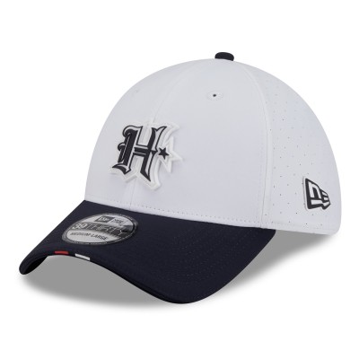 Бейсболка Houston Texans New Era White/Navy 2025 NFL Training Camp 39THIRTY