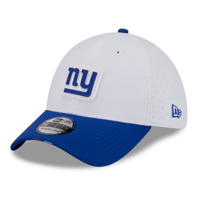 Бейсболка New York Giants New Era White/Royal 2025 NFL Training Camp 39THIRTY