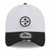 Бейсболка Pittsburgh Steelers New Era White/Black 2025 NFL Training Camp 39THIRTY