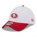 Бейсболка San Francisco 49ers New Era White/Scarlet 2025 NFL Training Camp 39THIRTY
