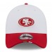 Бейсболка San Francisco 49ers New Era White/Scarlet 2025 NFL Training Camp 39THIRTY