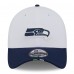 Бейсболка Seattle Seahawks New Era White/College Navy 2025 NFL Training Camp 39THIRTY