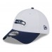Бейсболка Seattle Seahawks New Era White/College Navy 2025 NFL Training Camp 39THIRTY