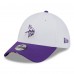 Бейсболка Minnesota Vikings New Era White/Purple 2025 NFL Training Camp 39THIRTY