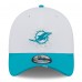 Бейсболка Miami Dolphins New Era White/Aqua 2025 NFL Training Camp 39THIRTY