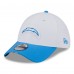 Бейсболка Los Angeles Chargers New Era White/Powder Blue 2025 NFL Training Camp 39THIRTY