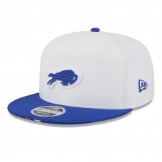 Бейсболка Buffalo Bills New Era White/Royal 2025 NFL Training Camp Split Panel 9FIFTY Snapback