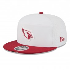 Бейсболка Arizona Cardinals New Era White/Cardinal 2025 NFL Training Camp Split Panel 9FIFTY Snapback