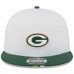 Бейсболка Green Bay Packers New Era White/Green 2025 NFL Training Camp Split Panel 9FIFTY
