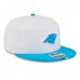 Бейсболка Carolina Panthers New Era White/Blue 2025 NFL Training Camp Split Panel 9FIFTY Snapback
