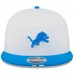 Бейсболка Detroit Lions New Era White/Blue 2025 NFL Training Camp Split Panel 9FIFTY Snapback