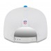 Бейсболка Detroit Lions New Era White/Blue 2025 NFL Training Camp Split Panel 9FIFTY Snapback