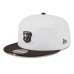 Бейсболка Cleveland Browns New Era White/Brown 2025 NFL Training Camp Split Panel 9FIFTY Snapback