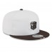 Бейсболка Cleveland Browns New Era White/Brown 2025 NFL Training Camp Split Panel 9FIFTY Snapback