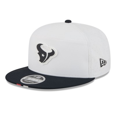 Бейсболка Houston Texans New Era White/Navy 2025 NFL Training Camp Split Panel 9FIFTY Snapback