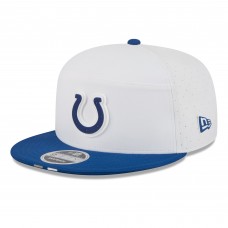 Бейсболка Indianapolis Colts New Era White/Royal 2025 NFL Training Camp Split Panel 9FIFTY Snapback
