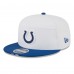 Бейсболка Indianapolis Colts New Era White/Royal 2025 NFL Training Camp Split Panel 9FIFTY Snapback