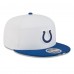 Бейсболка Indianapolis Colts New Era White/Royal 2025 NFL Training Camp Split Panel 9FIFTY Snapback