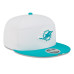 Бейсболка Miami Dolphins New Era White/Aqua 2025 NFL Training Camp Split Panel 9FIFTY