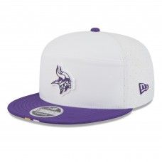 Бейсболка Minnesota Vikings New Era White/Purple 2025 NFL Training Camp Split Panel 9FIFTY Snapback