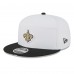 Бейсболка New Orleans Saints New Era White/Black 2025 NFL Training Camp Split Panel 9FIFTY Snapback