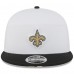 Бейсболка New Orleans Saints New Era White/Black 2025 NFL Training Camp Split Panel 9FIFTY Snapback