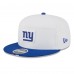 Бейсболка New York Giants New Era White/Royal 2025 NFL Training Camp Split Panel 9FIFTY Snapback