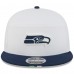 Бейсболка Seattle Seahawks New Era White/College Navy 2025 NFL Training Camp Split Panel 9FIFTY Snapback