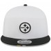 Бейсболка Pittsburgh Steelers New Era White/Black 2025 NFL Training Camp Split Panel 9FIFTY Snapback