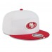 Бейсболка San Francisco 49ers New Era White/Scarlet 2025 NFL Training Camp Split Panel 9FIFTY Snapback