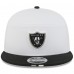 Бейсболка Las Vegas Raiders New Era White/Black 2025 NFL Training Camp Split Panel 9FIFTY Snapback