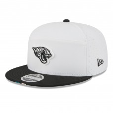 Бейсболка Jacksonville Jaguars New Era White/Black 2025 NFL Training Camp Split Panel 9FIFTY Snapback