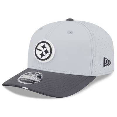 Бейсболка Pittsburgh Steelers New Era Gray/Graphite 2025 NFL Training Camp 9SEVENTY