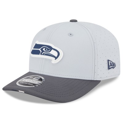Бейсболка Seattle Seahawks New Era Gray/Graphite 2025 NFL Training Camp 9SEVENTY